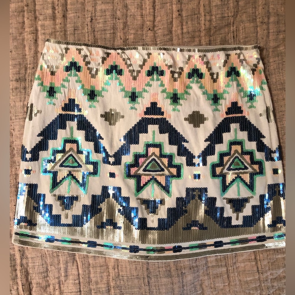 Sequin jersey party skirt
